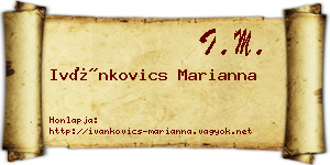 Ivánkovics Marianna névjegykártya